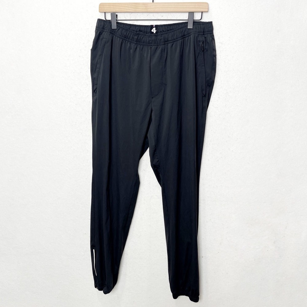 Fourlaps Re Up Athletic Jogger Pants Men’s Large Gym Nylon Stretch Black